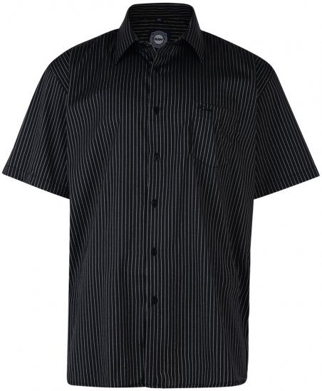Kam Jeans 6093 S/S Shirt Black - Skjortor - Stora skjortor - 2XL-8XL