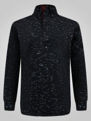 D555 Chandler Reno 1/4 Zip Neck Sweatshirt With Bear Logo Svart