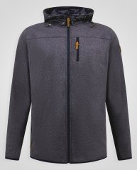 D555 Conrad Detachable Hood Bonded Fleece Zip Through Hoody TALL Mörkblå