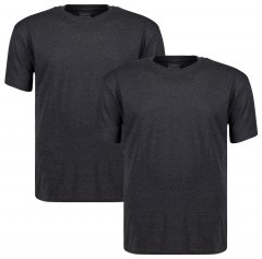 Adamo 129420 T-shirt 2-pack Mörkgråmelerad