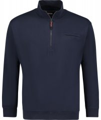 Adamo 159305 Sweatshirt med ståkrage och dragkedja Mörkblå