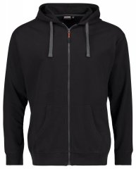 Adamo 159306 Hoodie med dragkedja Svart