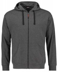 Adamo 159306 Hoodie med dragkedja Mörkgråmelerad