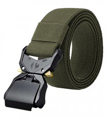 D555 Dale Tactical Stretch Webbing Belt with Heavy Duty Quick Release Buckle Khaki