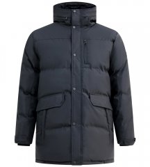 D555 Wolverhampton Quilted Padded Jacket with Hood Black