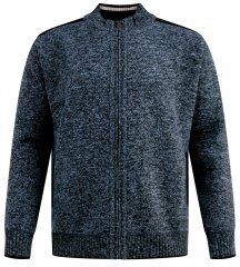 D555 Dereham 1 Stickad Cardigan med Dragkedja och Foder Marinblå