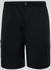 D555 Thomas Stretch Shorts med Elastisk Midja Svart
