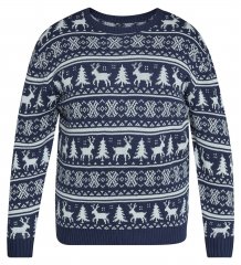 North Latitude 63144 Fjell Reindeer Knit Mörkblå