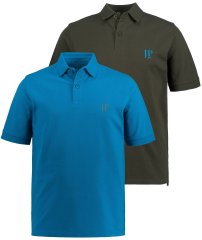 JP1880 704317 Pikétröja 2-pack Turkosblå/Olivgrön