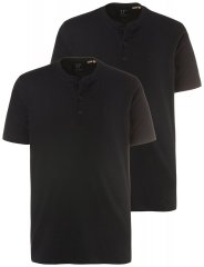 JP1880 708420 Henley t-shirt 2-pack Svart