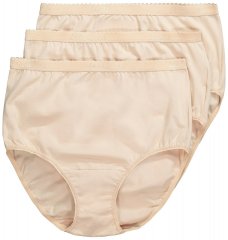 Ulla Popken 795269 Trosor med hög midja 3-pack Benvit