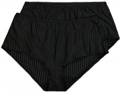 Ulla Popken 800279 Randiga trosor 2-pack Svart