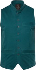JP1880 Mottled Stretch Knit Stand-up Collra Vest Turquoise Blue