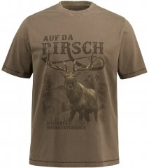 JP1880 Comfortable Fit Vintage Look T-Shirt Light Brown