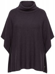 Ulla Popken 820620 Ponchotröja med polokrage Mahognybrun