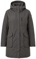 Ulla Popken 821737 HYPRAR vadderad parkas med huva Mörkgråmelerad