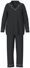 Ulla Popken 823030 Pyjamas med skjortkrage Svart