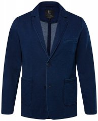 JP1880 826175 Sweatkavaj i vintagelook Mörkblå