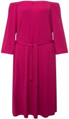 Ulla Popken 827740 Jerseyklänning med 3/4-ärm Rosa