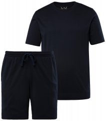 JP1880 829513 Pyjamas kort modell bellyfit Mörkblå