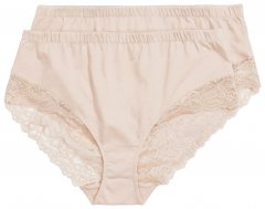 Ulla Popken 830094 Trosor med spets 2-pack Beige