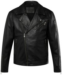 JP1880 830586 Bikerjacka i lammnappa Svart