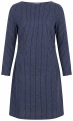 Ulla Popken 834371 Randig sweatklänning Mörkblå