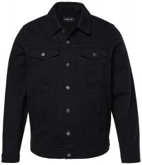 Men+ 446 Jeansjacka med bröstfickor Svart