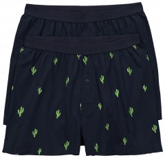 JP1880 837629 Boxershorts FLEXNAMIC® med kaktustryck Mörkblå 2-pack