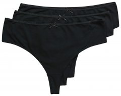 Ulla Popken 838637 Stringtrosor 3-pack Svart