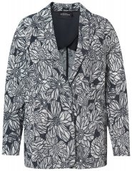 Ulla Popken 838656 Blommig kavaj Vit