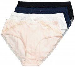 Ulla Popken 839167 Trosor med spets 4-pack Flerfärgad