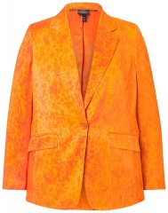 Ulla Popken 839607 Kavaj i satin med tryck Ljusorange