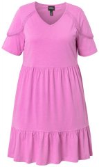 Ulla Popken 840115 Kortärmad jerseyklänning Rosa