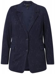 Ulla Popken 841163 Jerseykavaj i jacquard Mörkblå