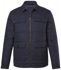 Boston Park 963 Jacka i ullmix med dragkedja Mörkblå