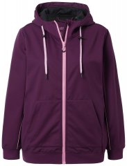 Ulla Popken 843186 Vattenavvisande softshelljacka med reflexer Vinröd