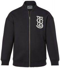 STHUGE 847083 Varsityjacka i scubatyg Svart
