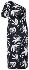 Ulla Popken 848510 Blommig midiklänning Svart