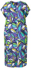 Ulla Popken 848980 Blommig skjortklänning Lila