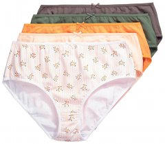 Ulla Popken 849098 Blommiga trosor 6-pack Orange
