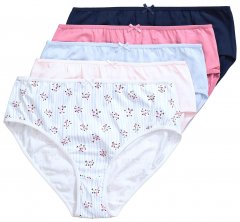 Ulla Popken 849098 Blommiga trosor 5-pack Ljusblå