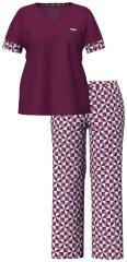 Ulla Popken 849850 Rutig pyjamas Bärröd