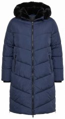 Ulla Popken 850041 Vadderad kappa Mörkblå