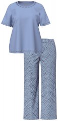 Ulla Popken 850045 Kortärmad pyjamas Ljusblå