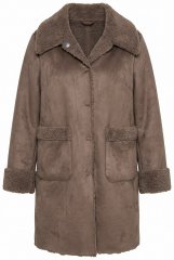 Ulla Popken 850251 Teddykappa Ljusbrun