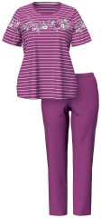 Ulla Popken 850403 Blommig pyjamas Violett