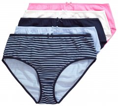 Ulla Popken 850966 Randiga trosor 5-pack Mörkblå
