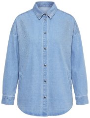 Ulla Popken 851036 Jeansjacka Ljusblå