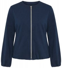 Ulla Popken 851040 Sweatjacka med dragkedja Mörkblå
